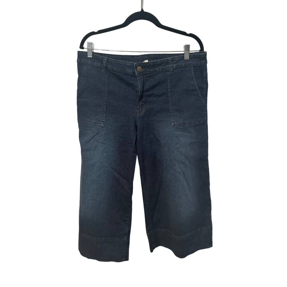 Wild Pearl Stretchy Denim Culotte Pants 33